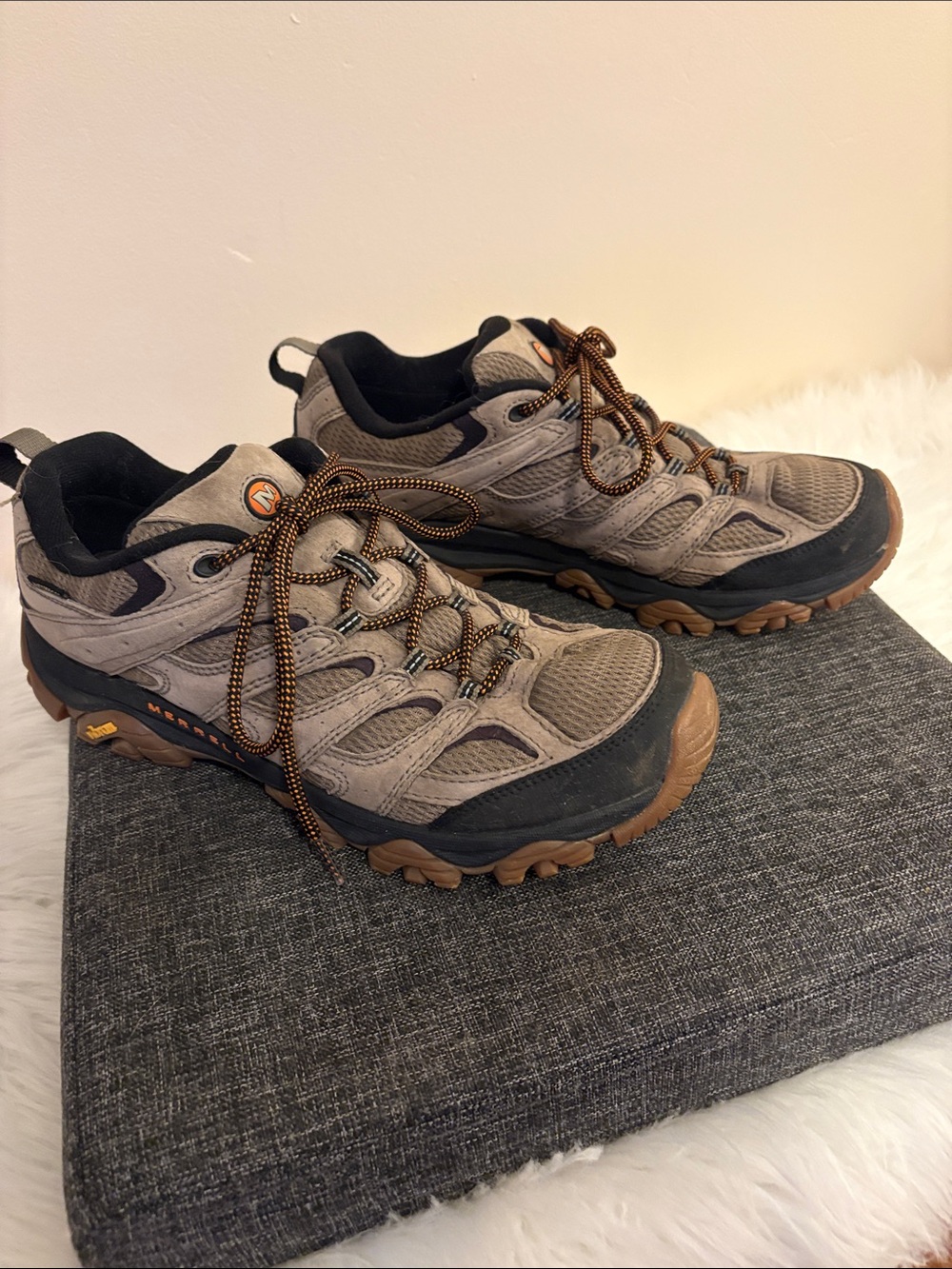 Men’s Merrell Moab 3 Walnut and Black Trail Hiking Shoes